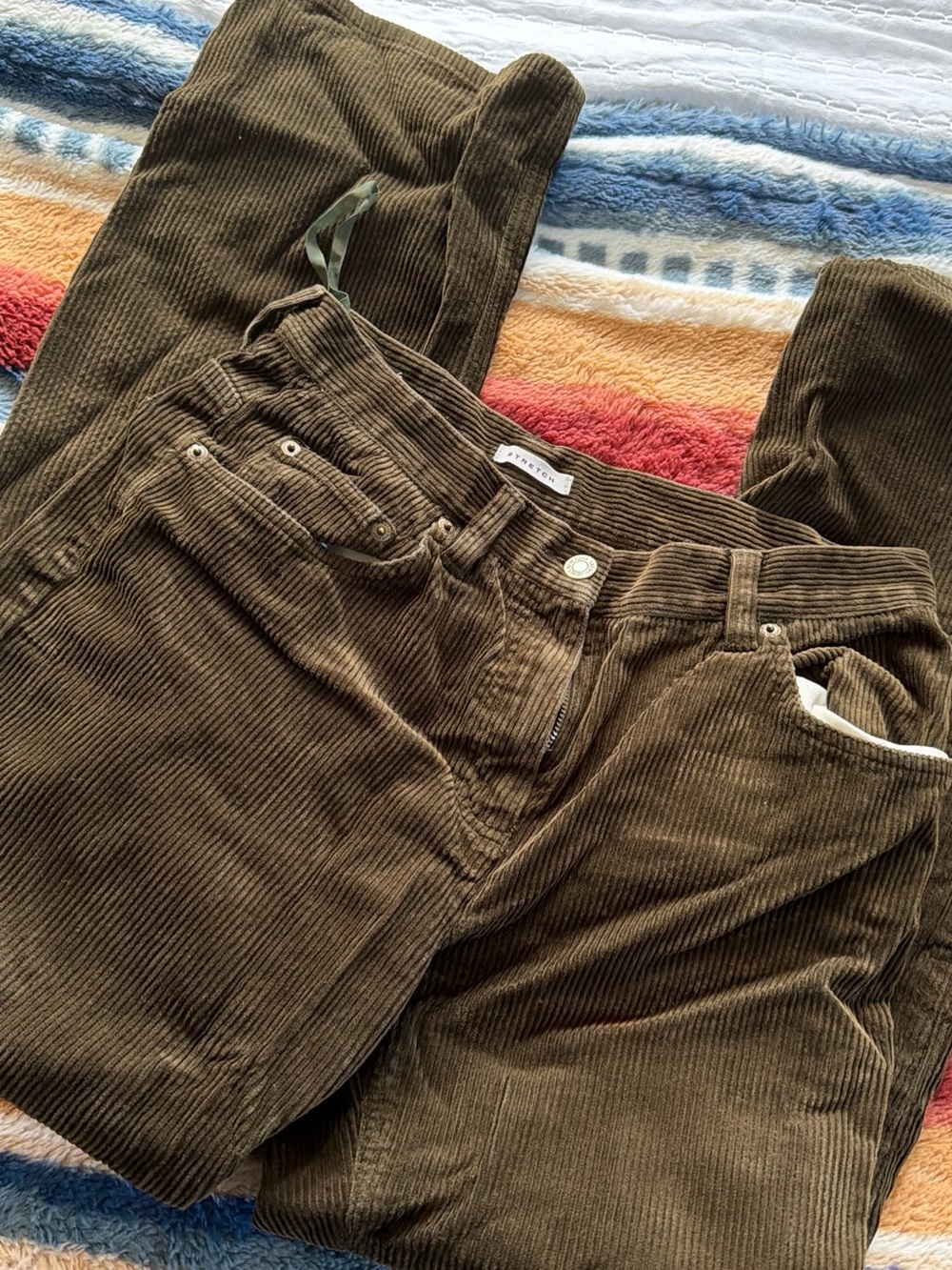 Jones New York Olive Brown Corduroy Pants